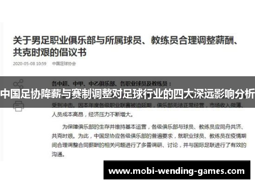 中国足协降薪与赛制调整对足球行业的四大深远影响分析