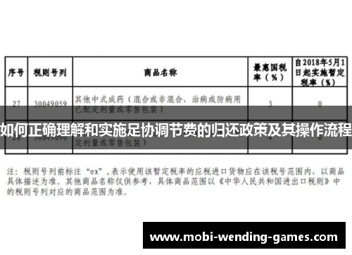 如何正确理解和实施足协调节费的归还政策及其操作流程